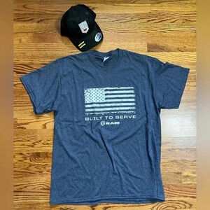 NEW 2pc Set RAM Truck Built To Serve Fan Gear XL Tshirt & O/S Truckers Cap